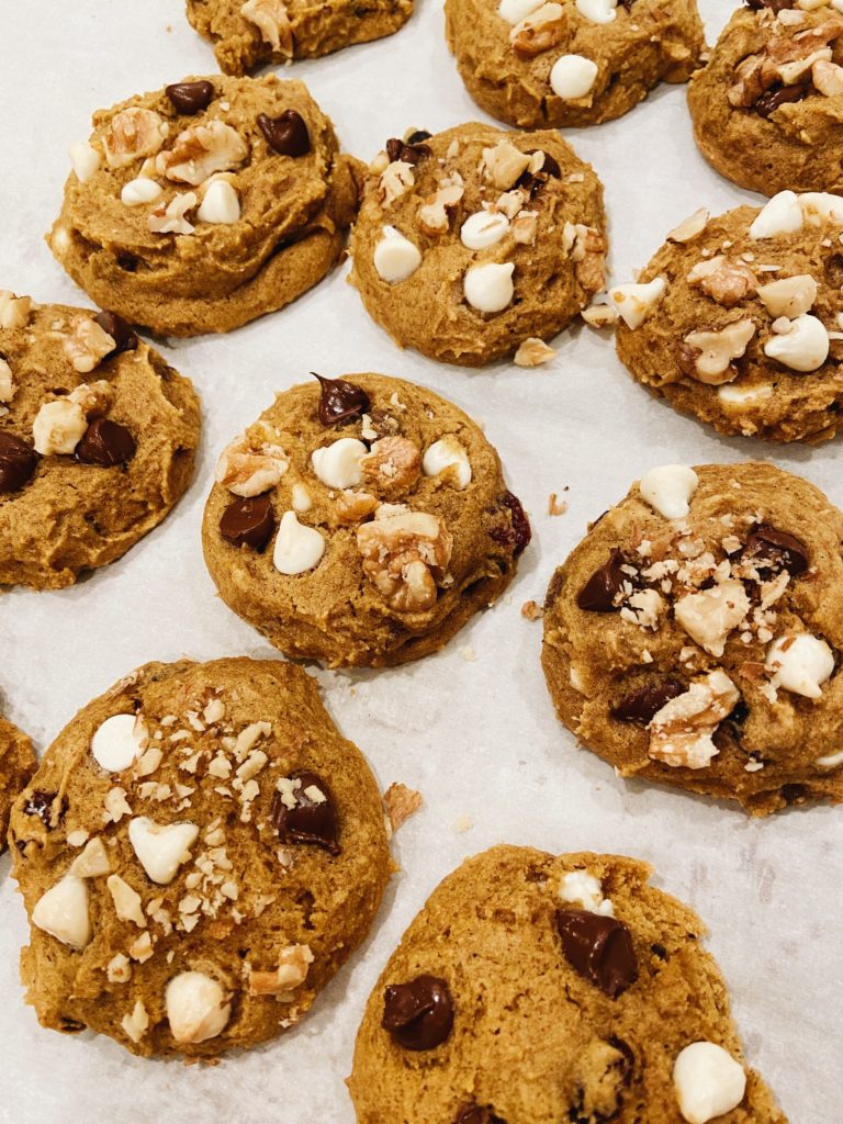 cookies on baking sheet