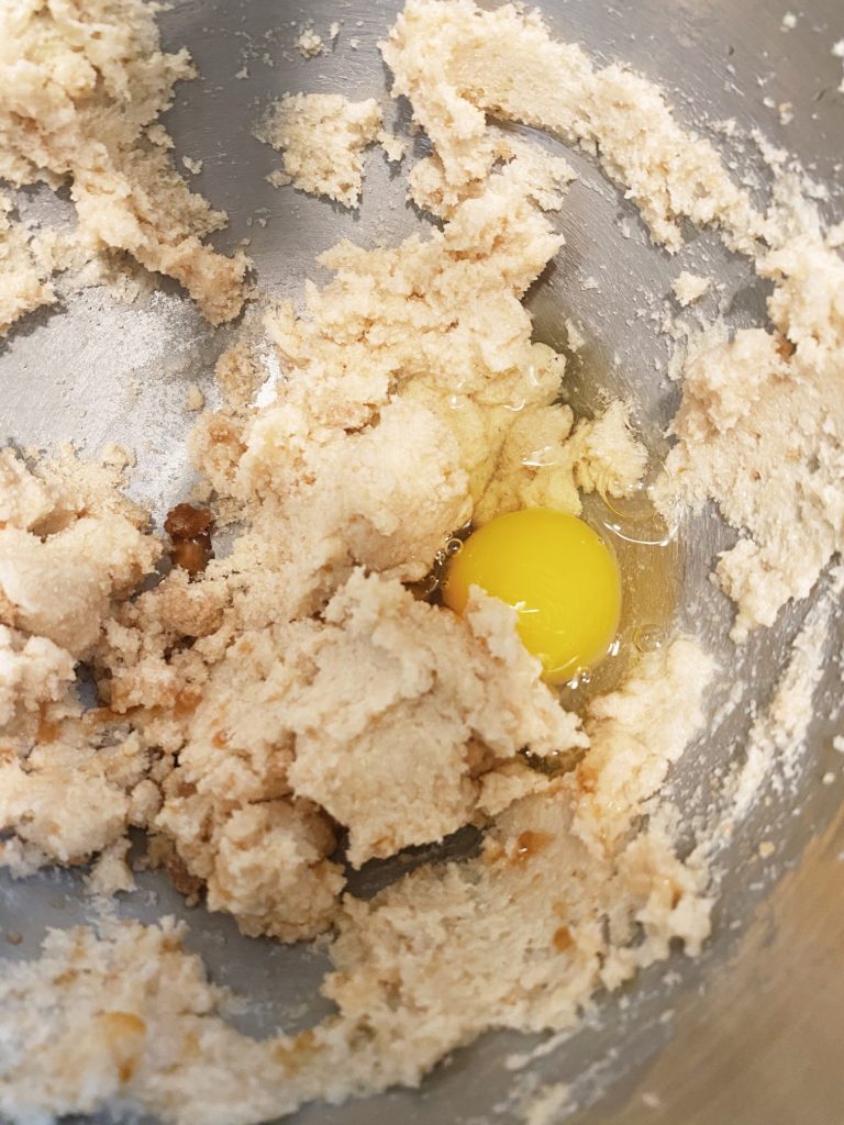 cookie dough with egg added