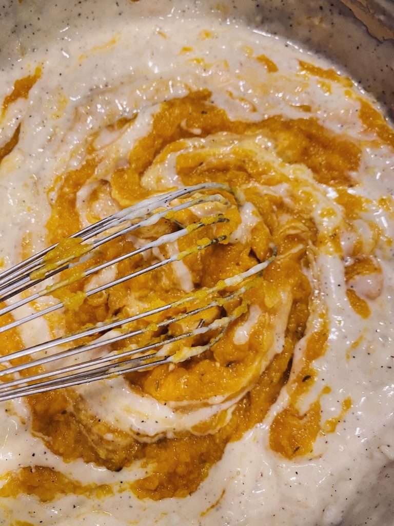 squash to mac and cheese roux sauce